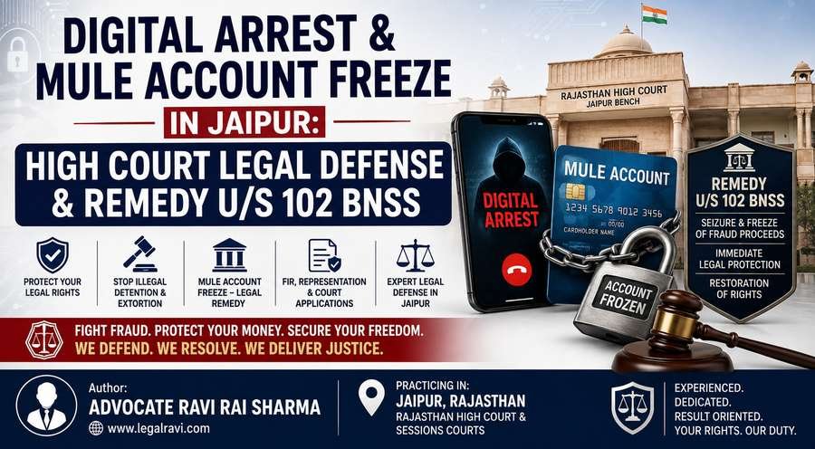 Digital Arrest & Mule Account Freeze In Jaipur: High Court Legal Defense & Remedy U/S 102 Bnss