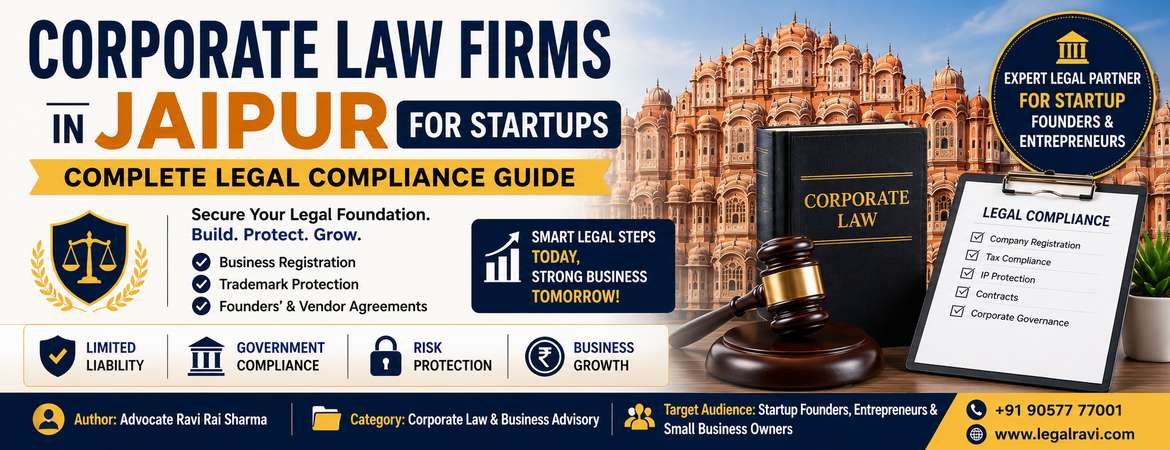 Corporate Law Firms in Jaipur for Startups | Complete Legal Compliance Guide