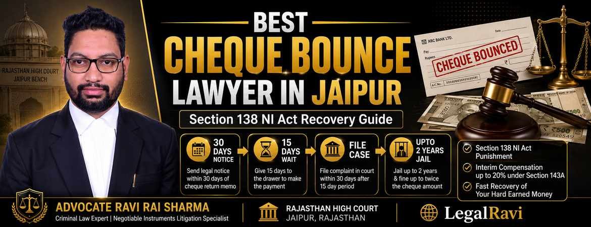 Cheque Bounce Case Procedure and Lawyer in Jaipur | Section 138 NI Act Guide